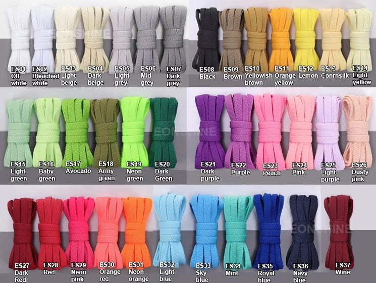 Pink shoelaces and shoe eyelets in clear packages on a light blue background with 'Sneaker Stitch Must Haves' branding.